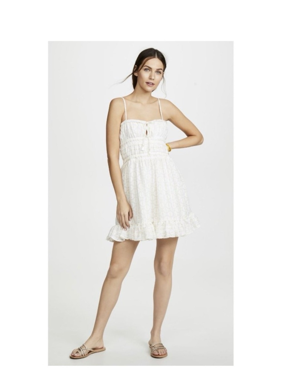 Shopbop Red Carter Ruby White and Gold Dress Mini XS